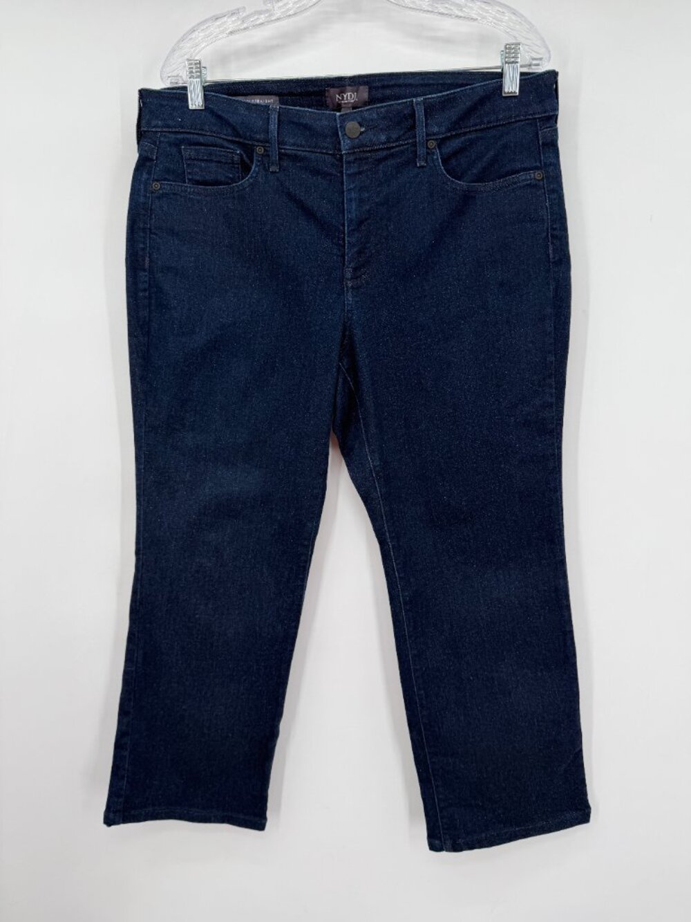 NYDJ Marilyn Women’s 14P Petite Straight Leg High Rise Jeans Dark Wash